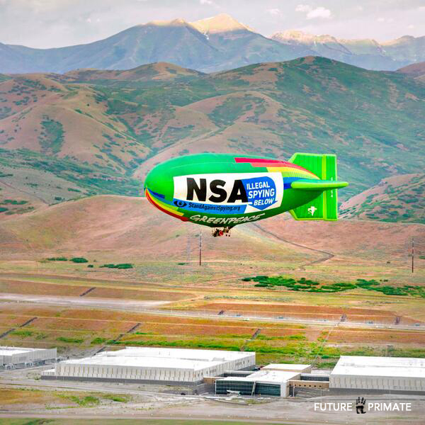 Greenpeace Fly’s Airship Over NSA’s Utah Data Center to Protest Illegal Internet Spying